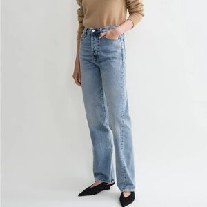 Toteme Twisted Seam Denim Full Length Worn Blue